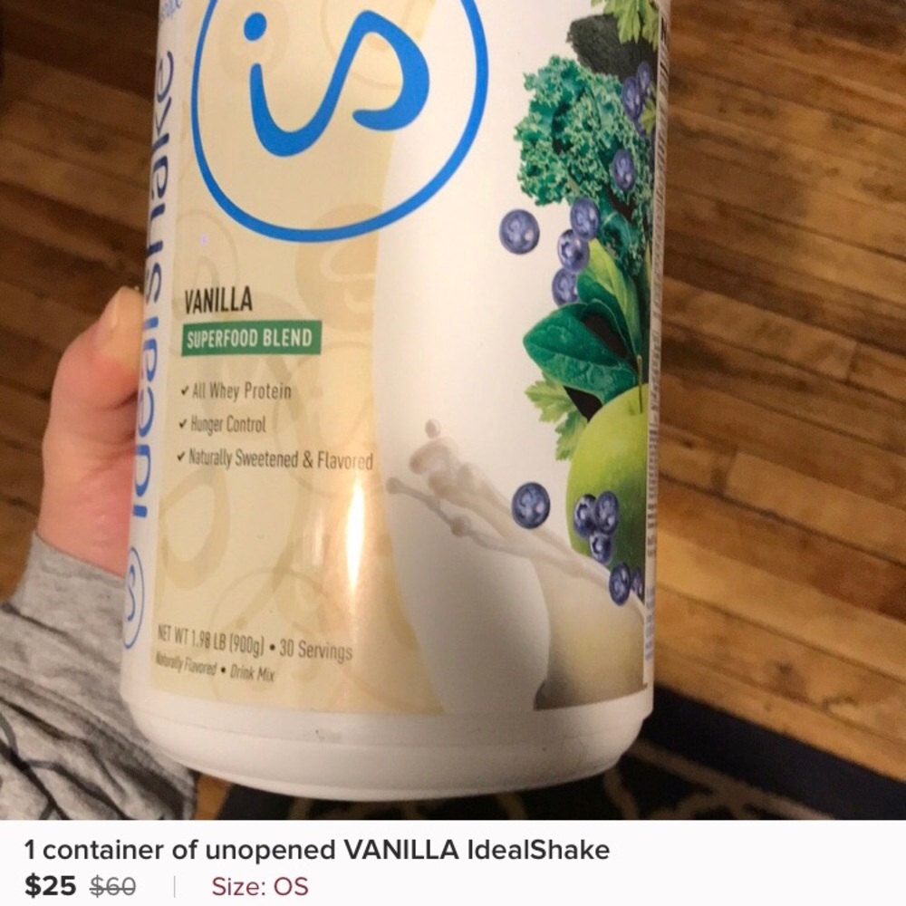1 unopened container of vanilla IdealShake